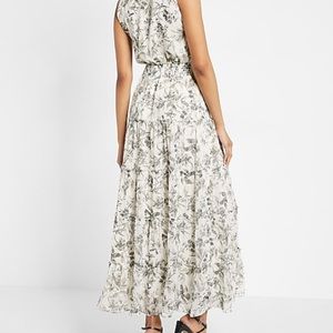 Printed Tiered Trapeze Maxi Dress